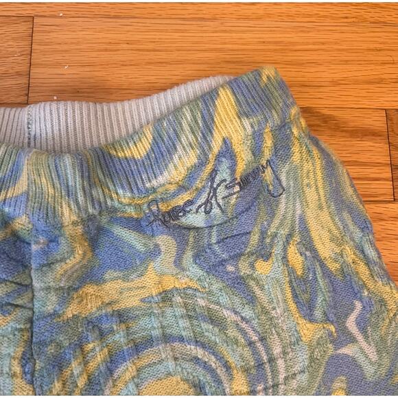 House of Sunny Swirl Print Bootcut Sweater Pants US 4 groovy psychedelic - Picture 6 of 9